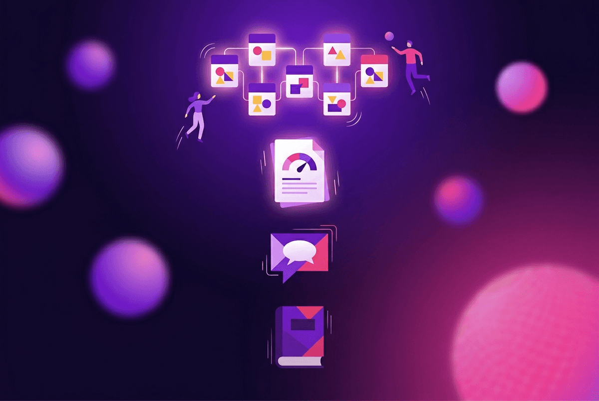 Illustration of different lead magnet formats — ebook, checklist, quiz, challenge — ranked by engagement