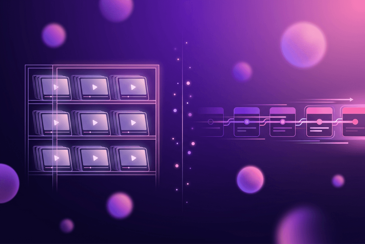 Illustration comparing a challenge app and a course platform side by side