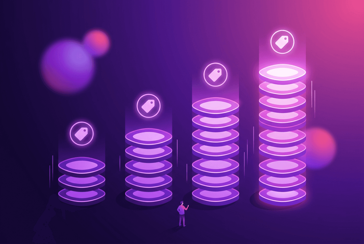 Illustration of pricing tiers for a paid marketing challenge